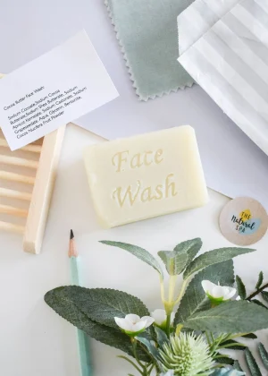 Mini Face Wash Bar - Eco Mini Face Cleanser Bar - Cocoa butter
