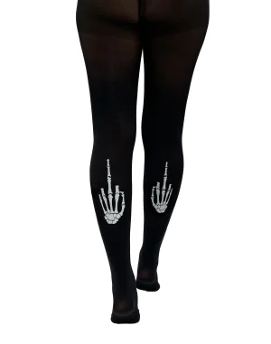 Tights -Middle Finger Transfer Tights by Pamela Mann